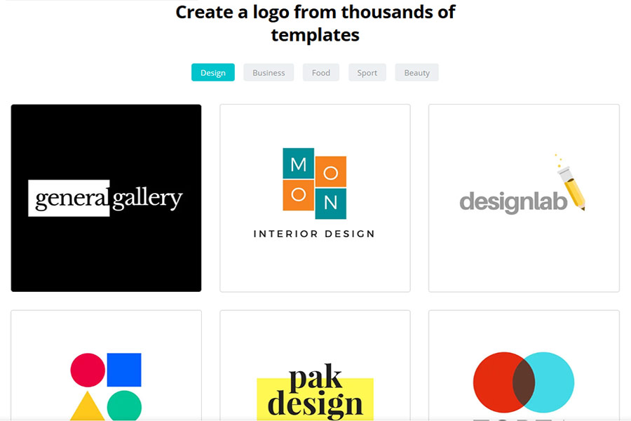 Website thiết kế logo miễn phí online cho startup