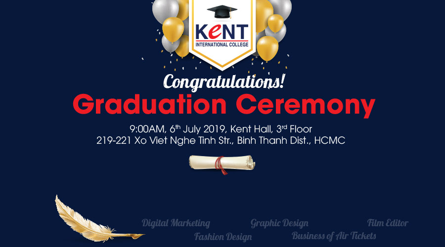 Lễ tốt nghiệp hệ chuyên viên Quốc tế Kent lần 1 năm 2019