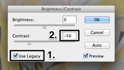Brightness and contrast settings